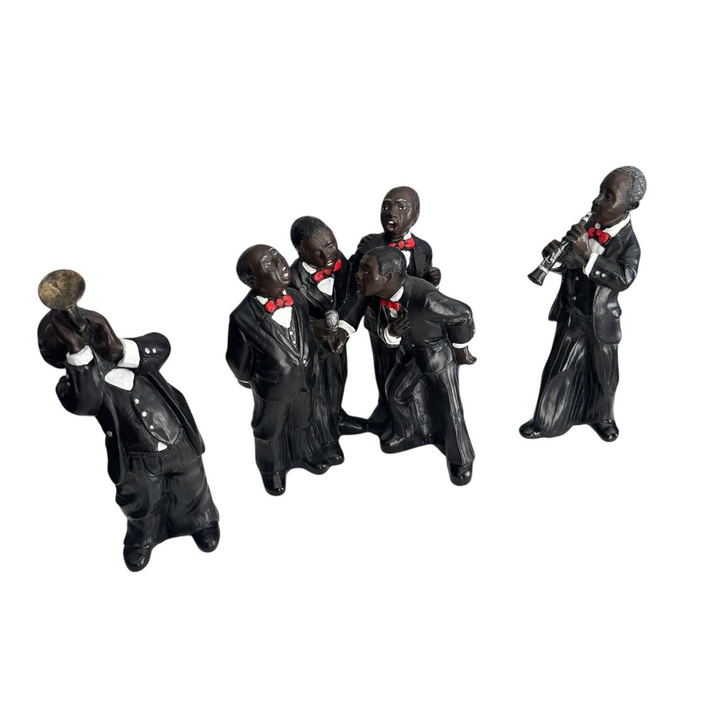 Vintage Enesco Parastone All That Jazz 3pc Figurine Set 1990 Band